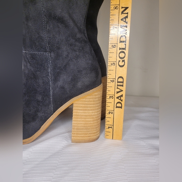 Altar’d State Tall Black Suede Heel Boots sz 6.5 - Picture 8 of 11